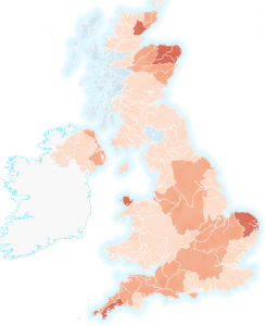 example UK drought map