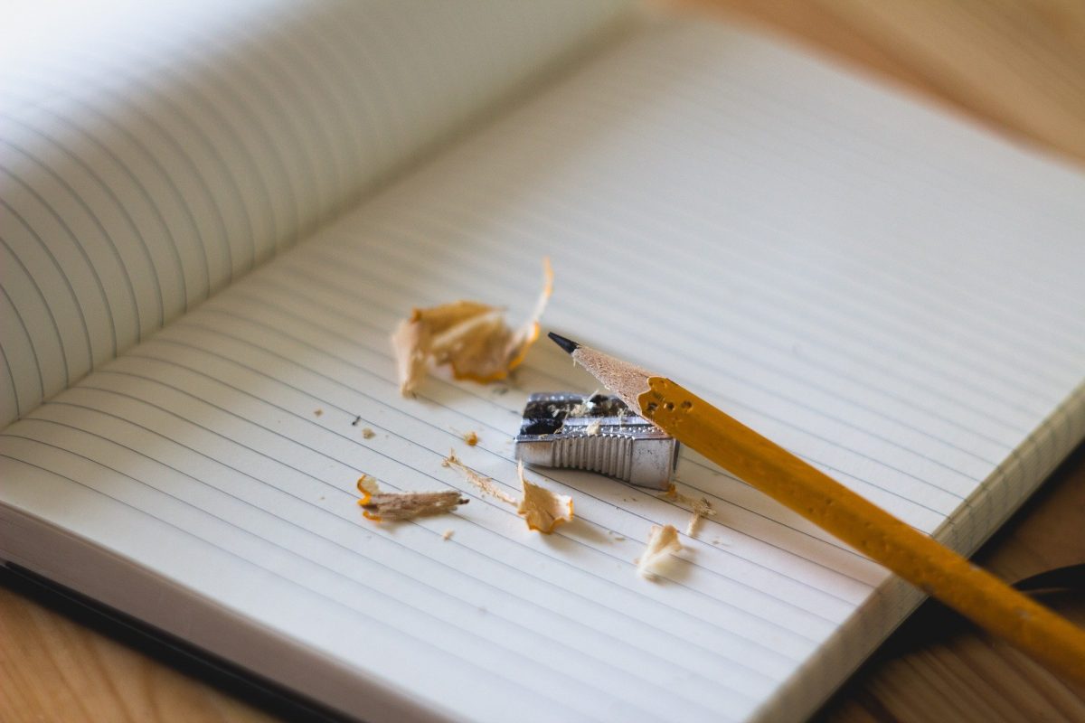 Pencil sharpener on a note book. Image by Free-Photos from Pixabay