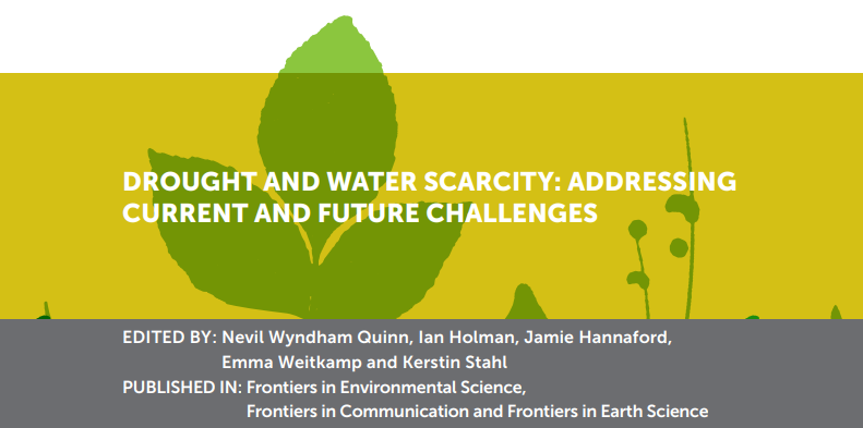 Special Issue on Drought and Water Scarcity now finalised